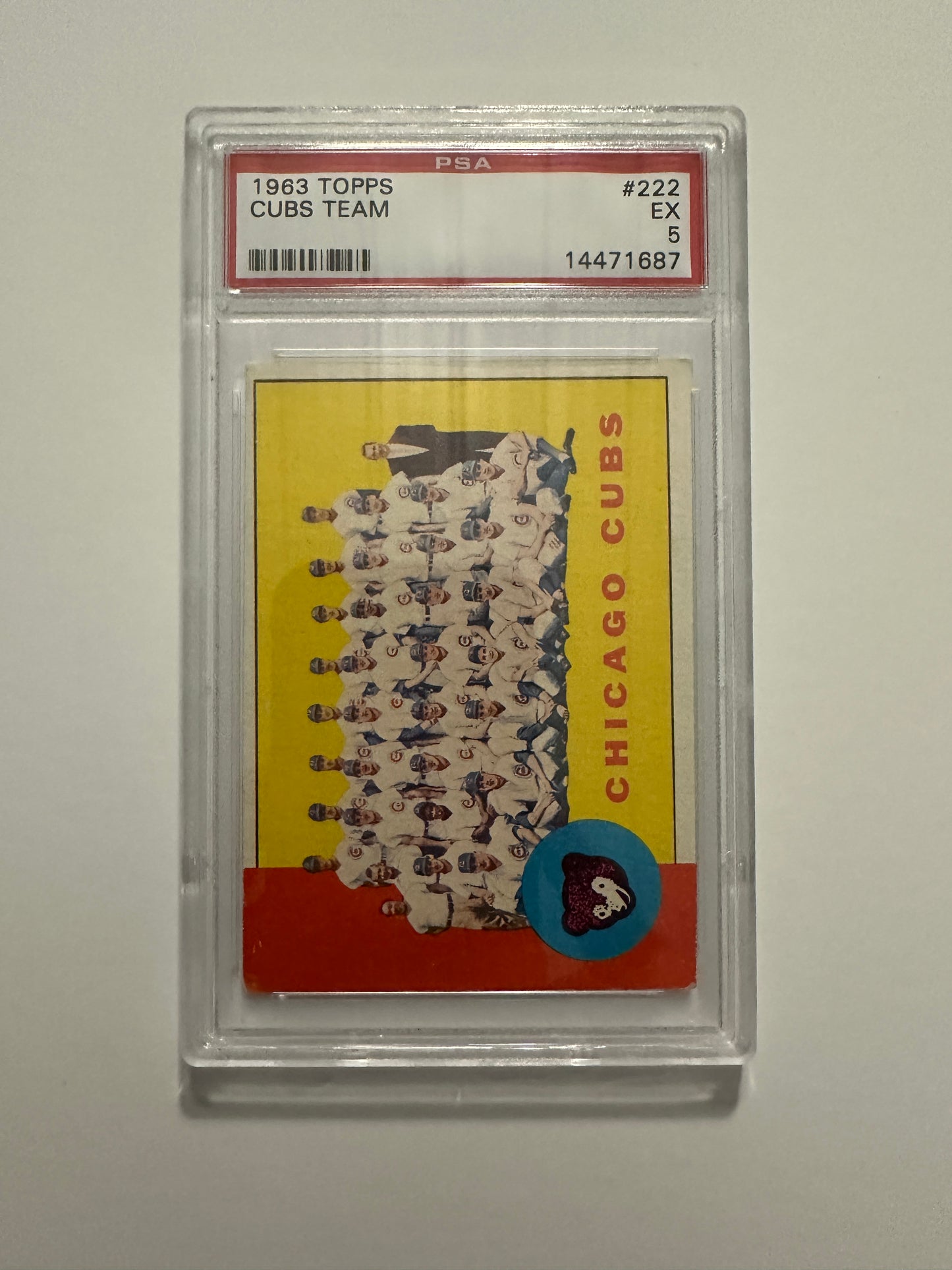 Cubs Team #222 PSA Graded EX 5 (1963 Topps)