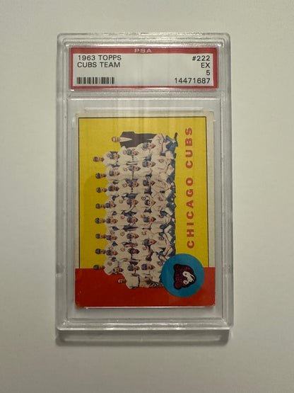 Cubs Team #222 PSA Graded EX 5 (1963 Topps)