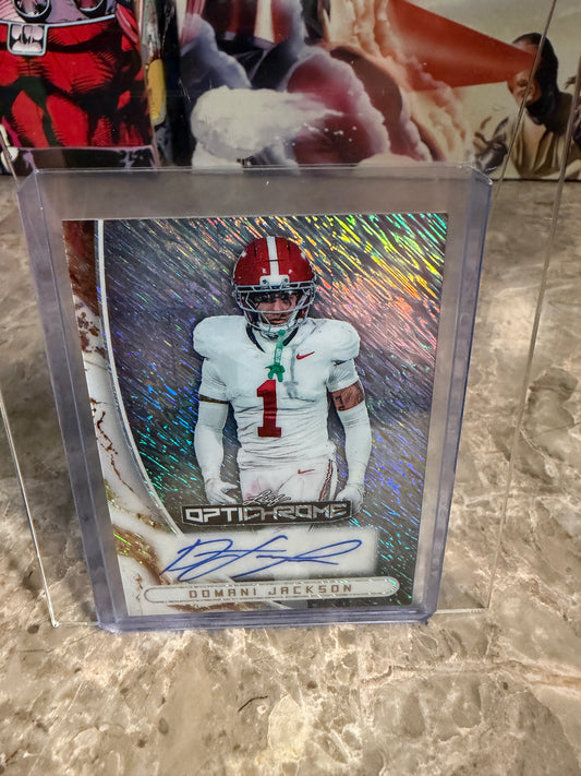 2026 Leaf Optichrome Domani Jackson Silver Shimmer AUTO /9 Packers RC