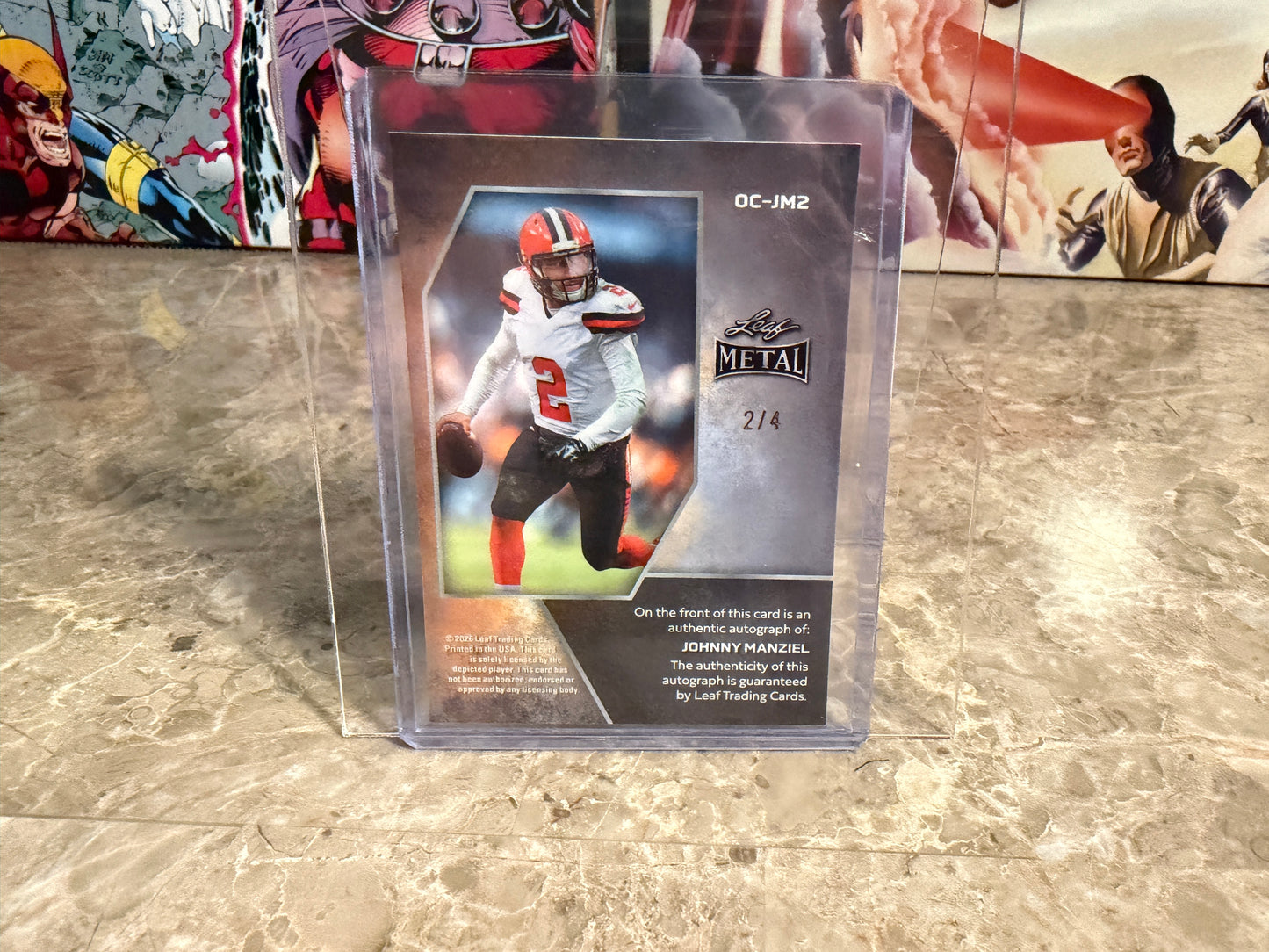 2026 Leaf Metal Johnny Manziel Auto Kaleidoscope Armed & Dangerous Pink Lot