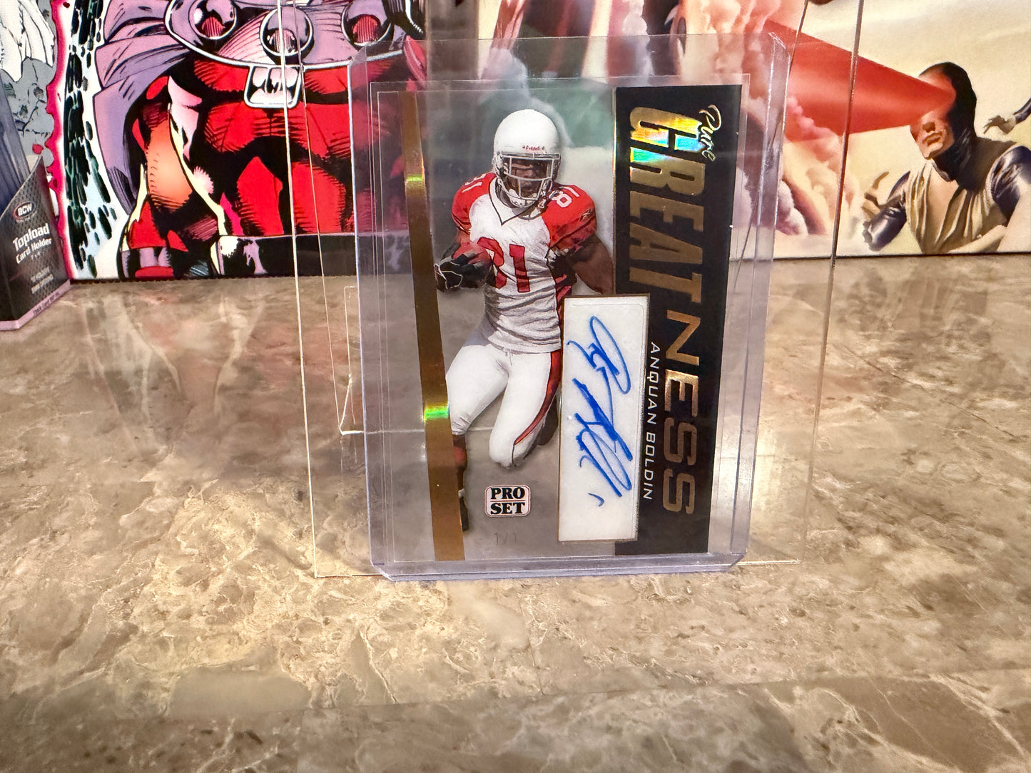 Anquan Boldin 2026 Leaf Pro Set Metal Football Pure Greatness Auto Gold 1/1