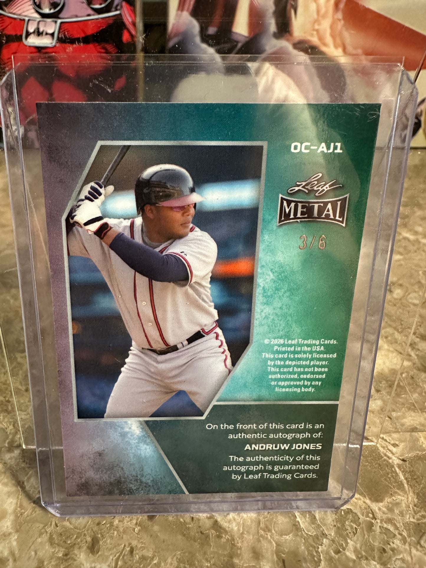 (2026/04/21) Andruw Jones /6 Metal On-Card Auto 2026 Leaf Metal Baseball