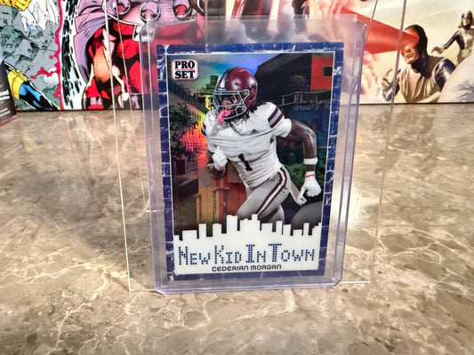2026 Leaf Pro Set Metal Football Cederian Morgan New Kid In Town Blue /3