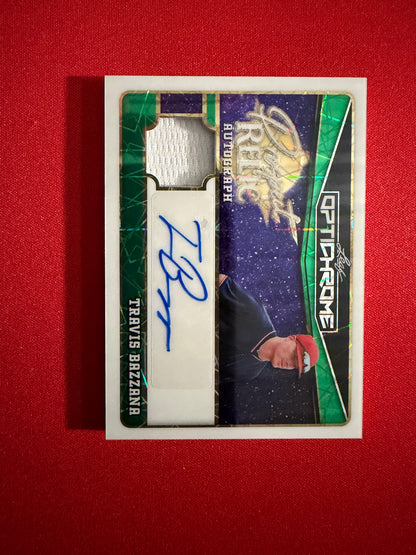 Travis Bazzana 2025 Leaf Optichrome Baseball Prospect Relic Auto 1/6 Bookend