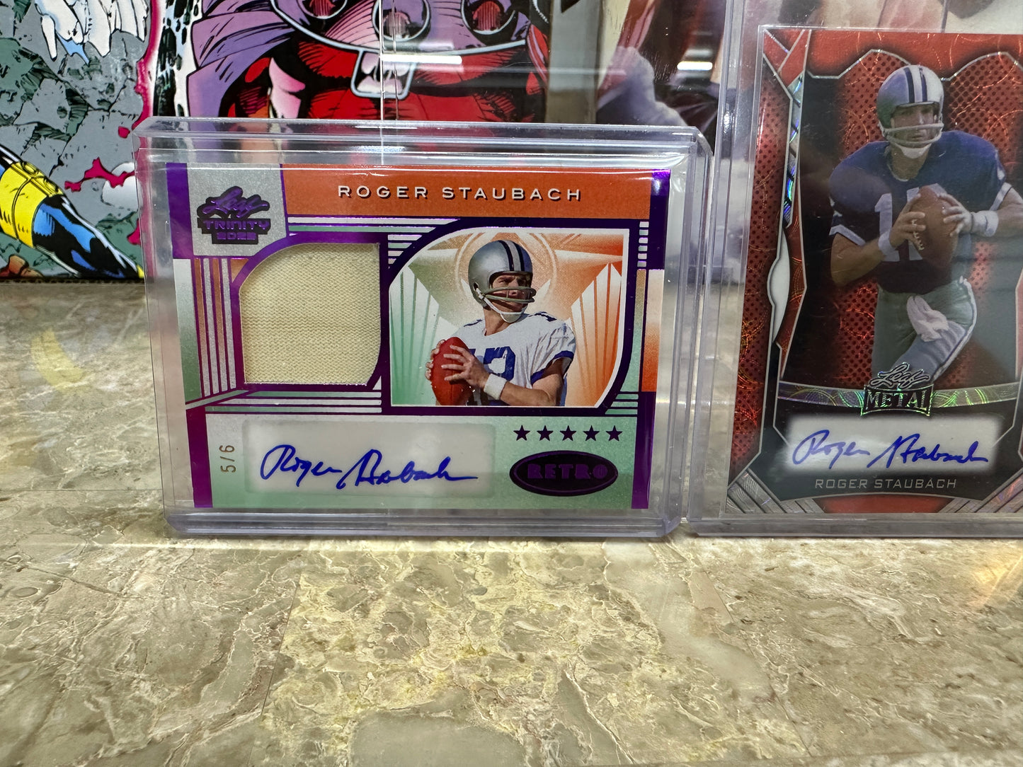 ROGER STAUBACH Dual Auto Lot - 2025 Trinity PATCH /6 & 2026 Metal ON-CARD /6