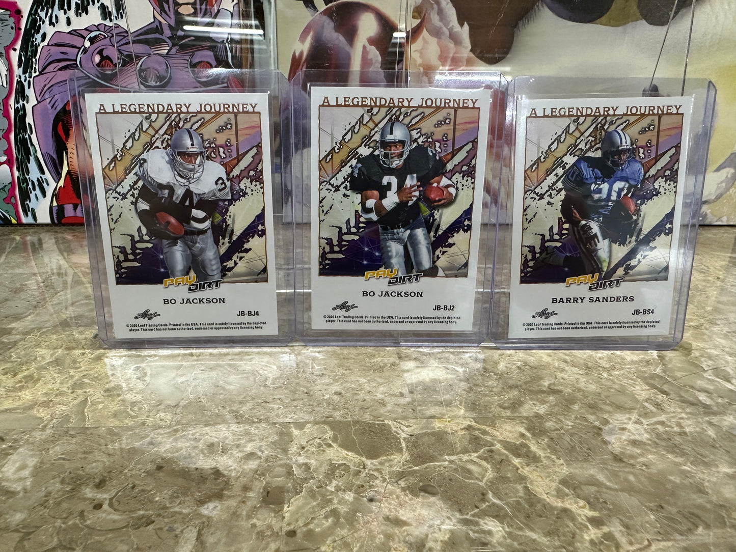 BO JACKSON & BARRY SANDERS 2026 Paydirt Legendary Journey Lot - /3, /30, /75