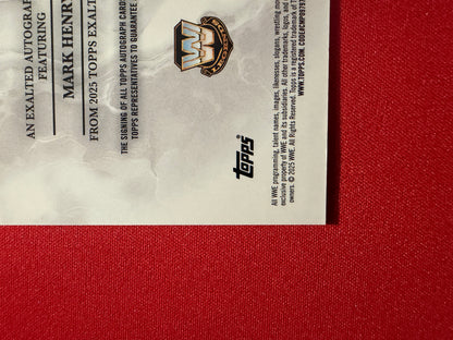 Mark Henry 2026 Topps Exalted WWE Exalted Autographs 1/1 Black