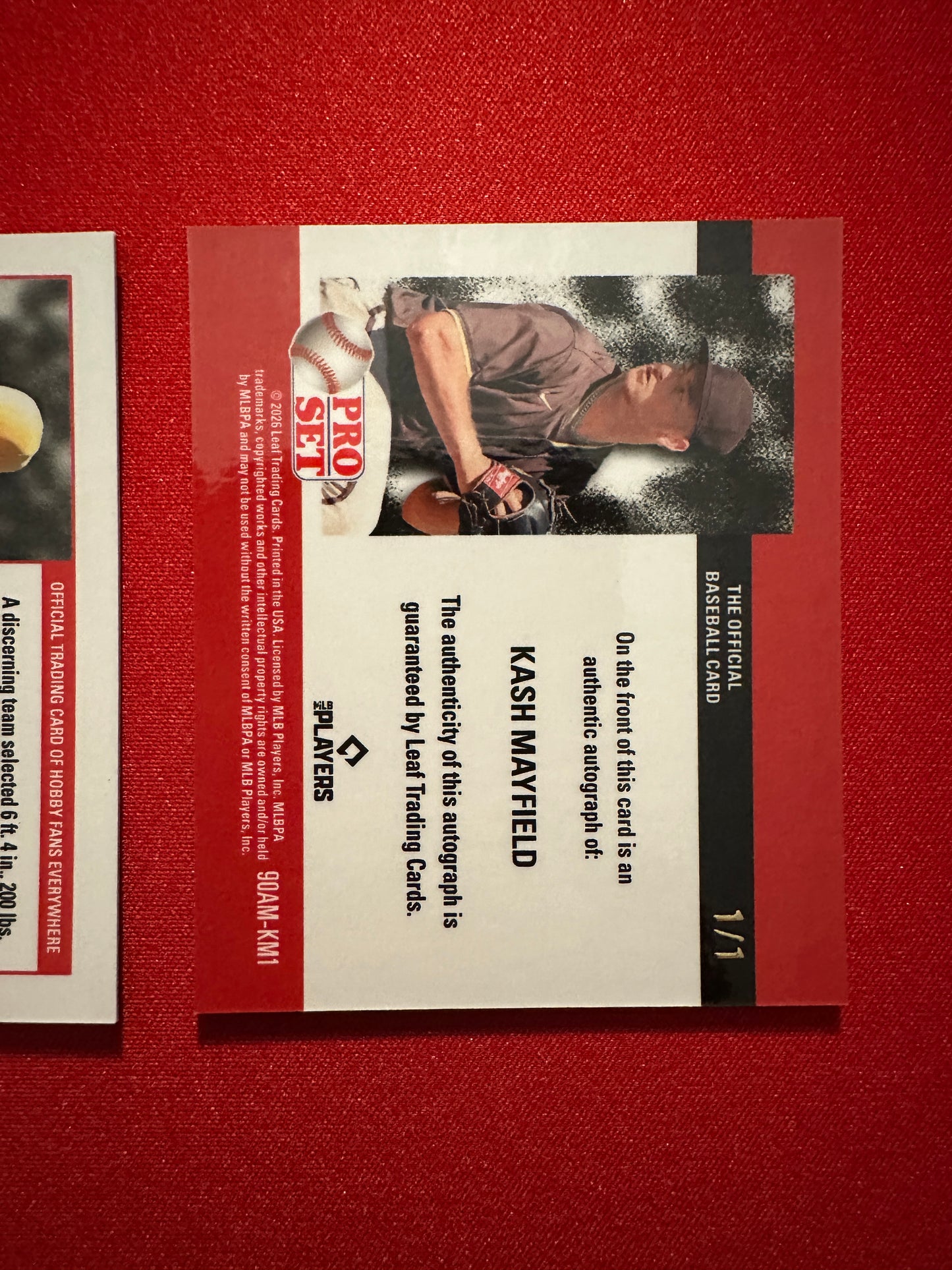 Kash Mayfield 2026 Leaf Pro Set 1/1 Platinum Lazer Mini AUTO Green /3 & /20 LOT