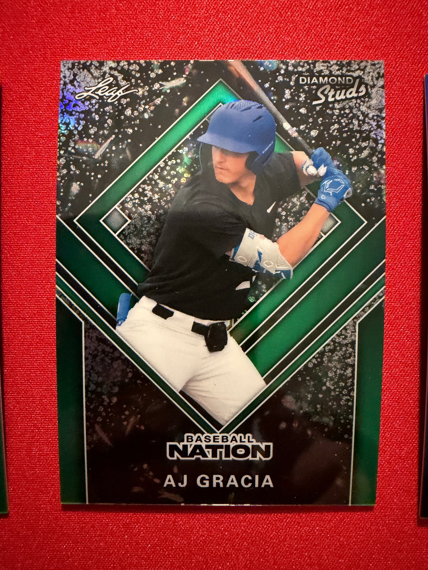 AJ Gracia 2026 Leaf Baseball Nation Base Diamond Studs 3-Card Lot