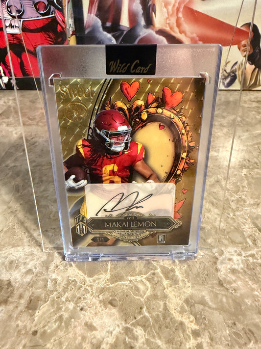 Makai Lemon 2026 Wild Card Wild Art 1/1 Gold Vinyl Auto