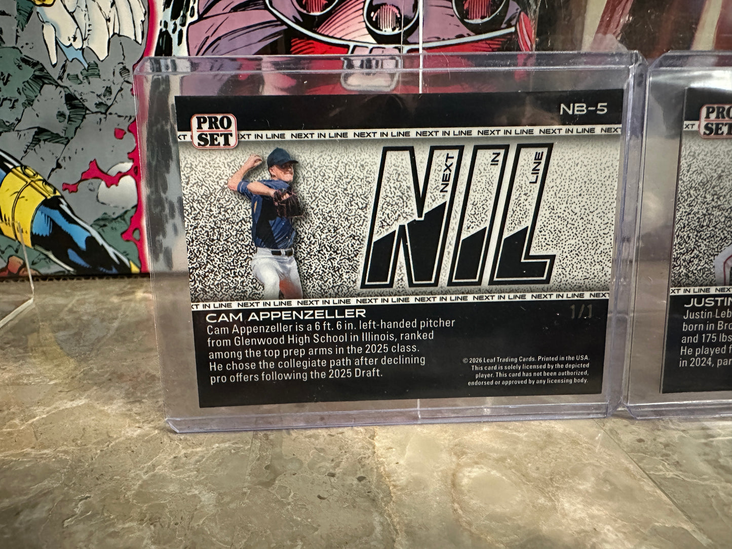2026 Pro Set NIL Lot Justin Lebron /6 TWO 1/1s Flora Super Prismatic Appenzeller Gold