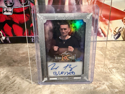 Max Holloway 2026 Leaf Metal Ring Kings Metal Inscriptions Auto White 1/1