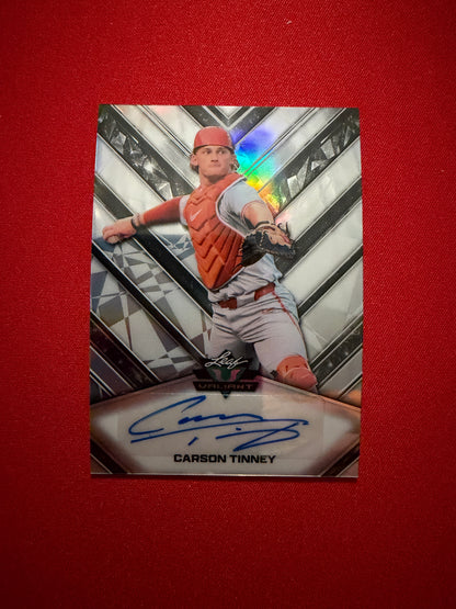 Carson Tinney 2026 Leaf Metal Draft Edition Valiant Auto #VA-CT1