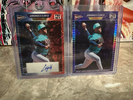 2026 Pro Set Jurrangelo Cijntje 1989 Lazer Auto 1/1 & Purple Prismatic 7/7 Lot