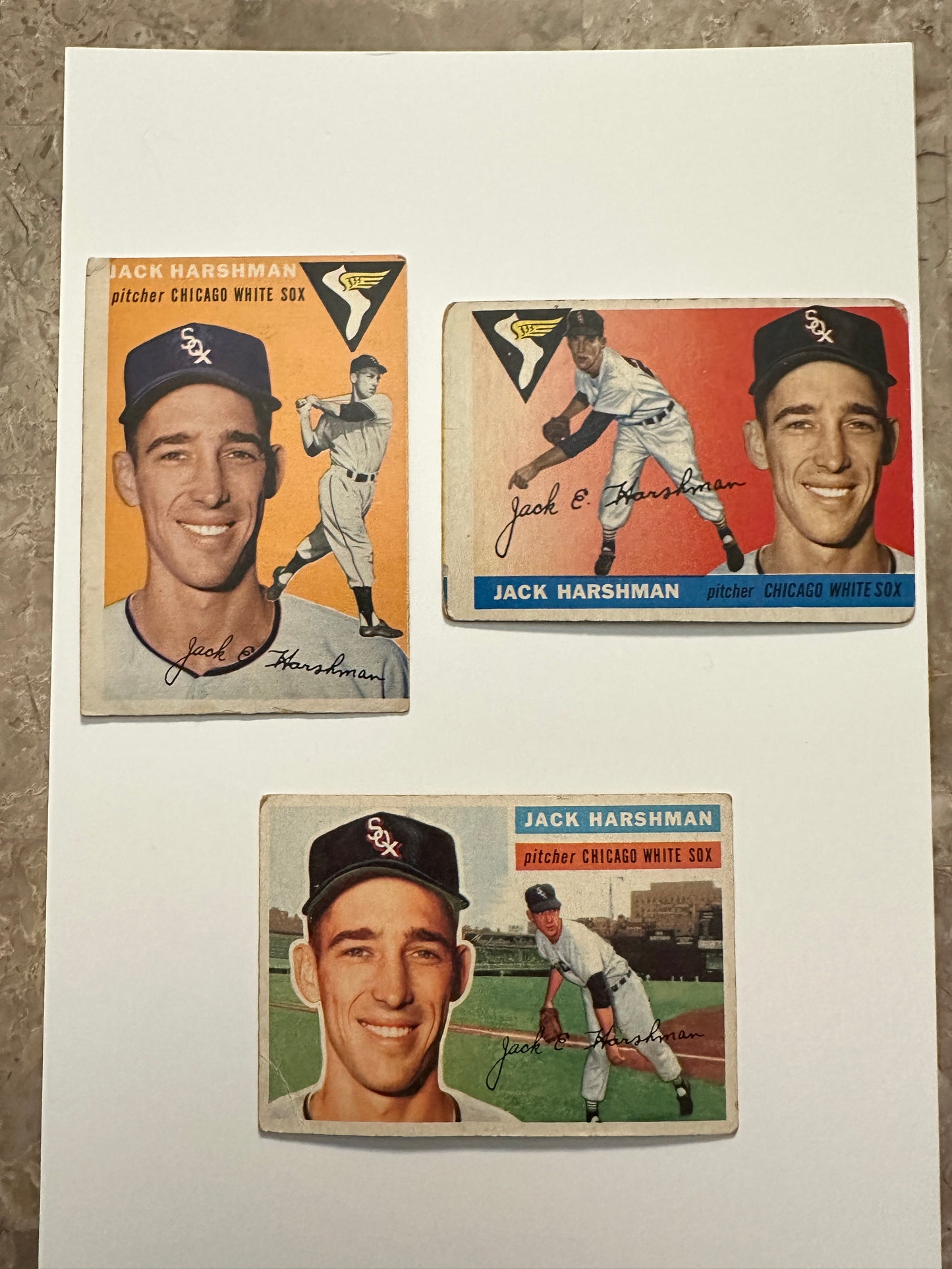 Jack Harshman #104,173,29 (1954,1955,1956 Topps) - Lower Grade