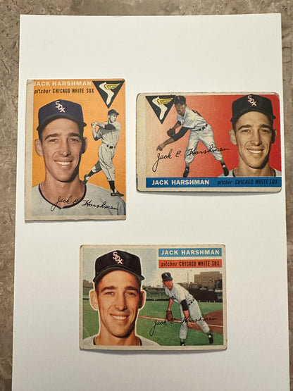 Jack Harshman #104,173,29 (1954,1955,1956 Topps) - Lower Grade