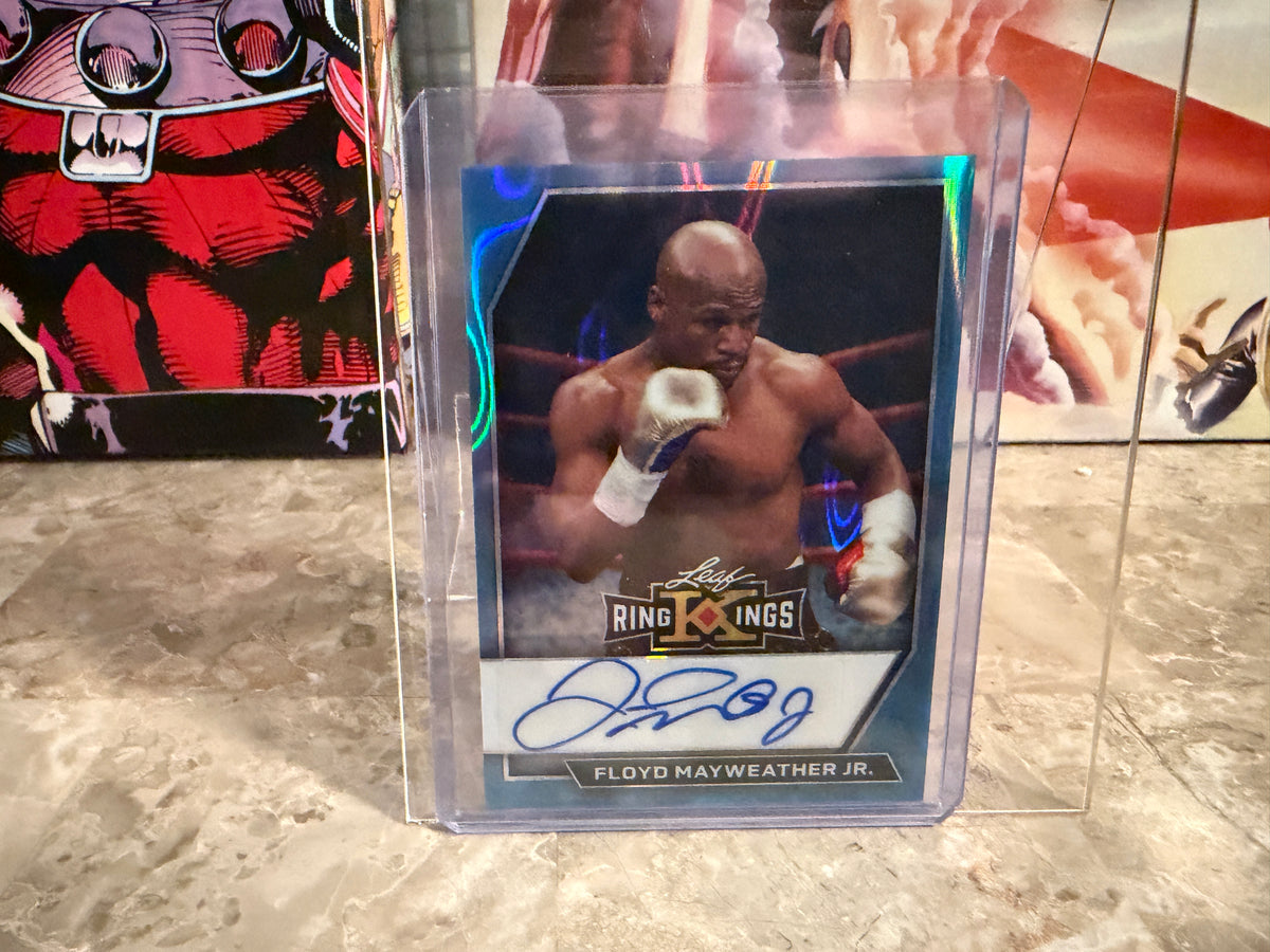 Floyd Mayweather Jr. 2026 Leaf Metal Ring Kings Base Auto Platinum Lava /8