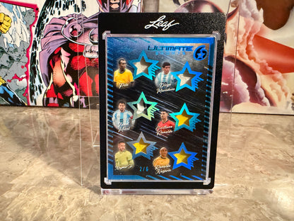 Pele Messi Maradona Ronaldo Neymar 2026 Leaf Ultimate Sports Ultimate 6 Game-Used