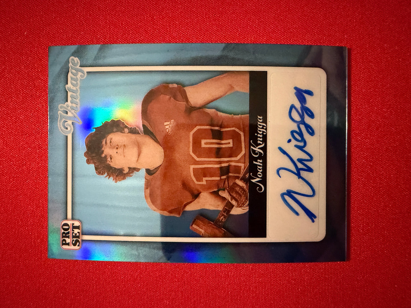 Noah Knigga 2026 Leaf Pro Set Metal Football Vintage Auto Platinum /8