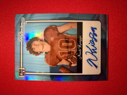 Noah Knigga 2026 Leaf Pro Set Metal Football Vintage Auto Platinum /8