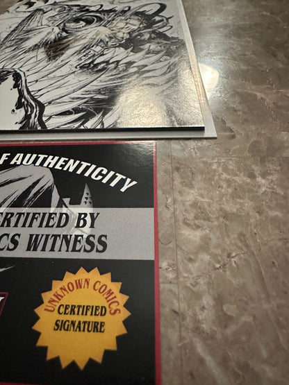 Venom #27 Unknown Comics Sketch Signed Donnie Cates NM+ 9.6 (Marvel 2020)