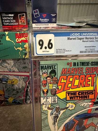 Marvel Super-Heroes: Secret Wars #3 Newsstand CGC 9.6 WP (1984) - New Case