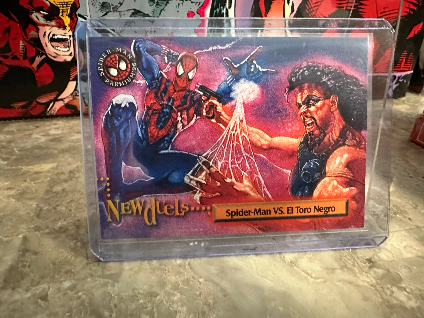Spider-Man vs El Toro Negro #50 (1996 Marvel Fleer Spider-Man Premium)
