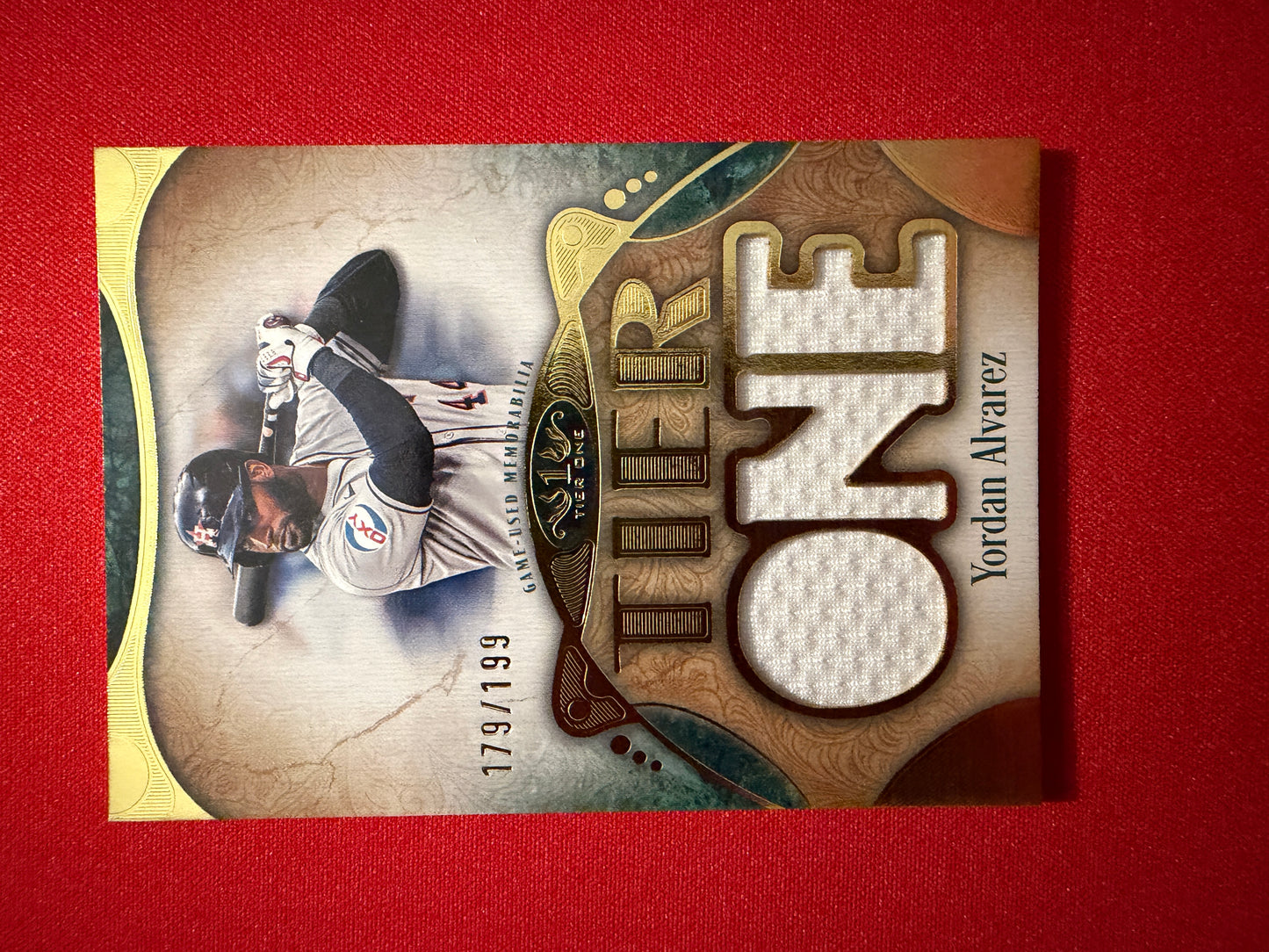 Yordan Alvarez 2026 Topps Tier One Baseball Relics Die-Cut Game-Used /199