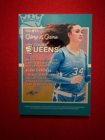 2025 Leaf Glory of the Game Basketball Court Queens Blanca Thomas Gold Auto True 1/1