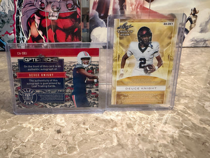 Deuce Knight Auto 1/1 2026 Optichrome Gold Super Prismatic & 2025 Trinity Lot