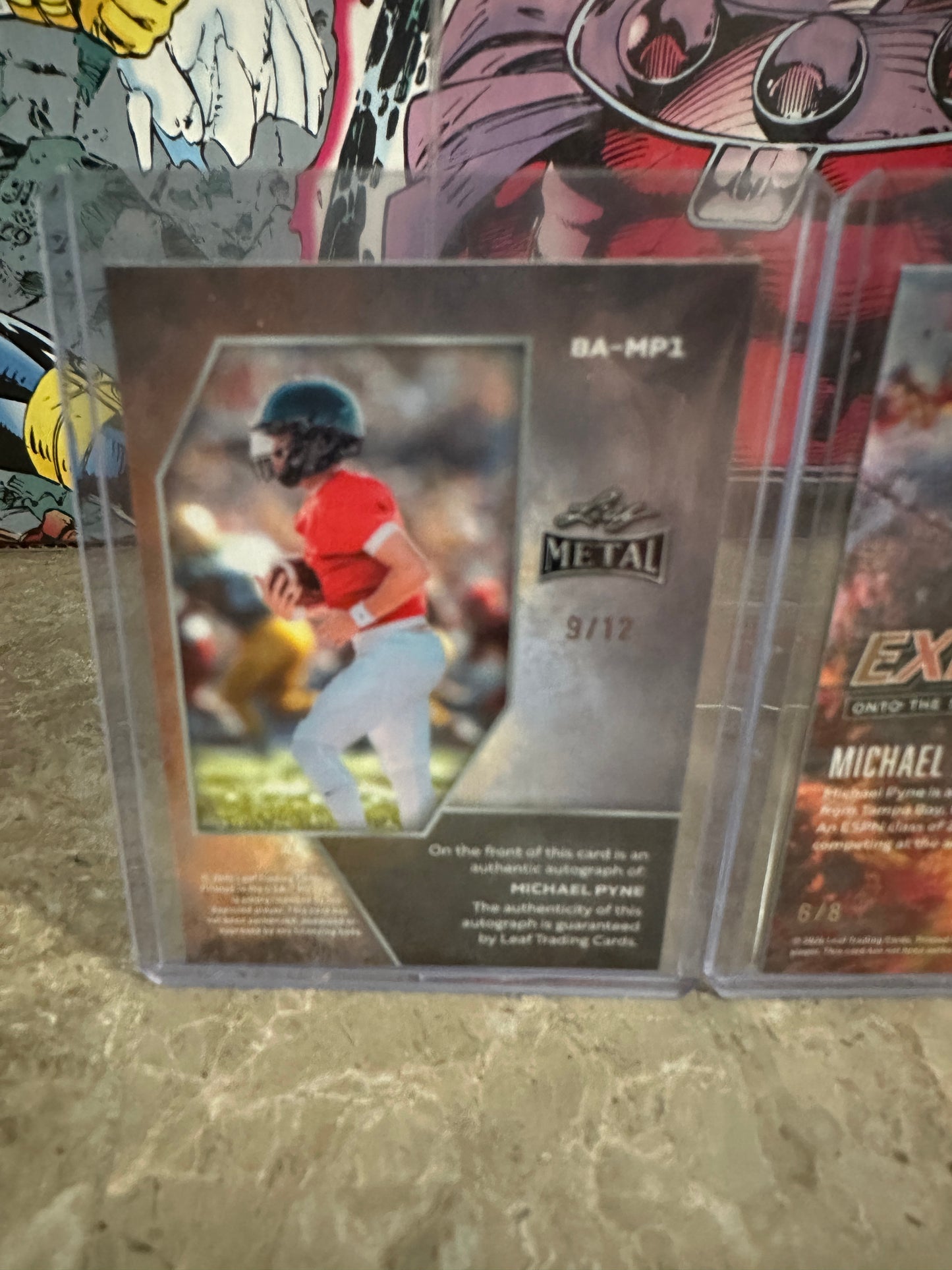 2026 Leaf Metal Michael Pyne Purple Prismatic Auto /7 & Silver Auto /12 4-Card Lot