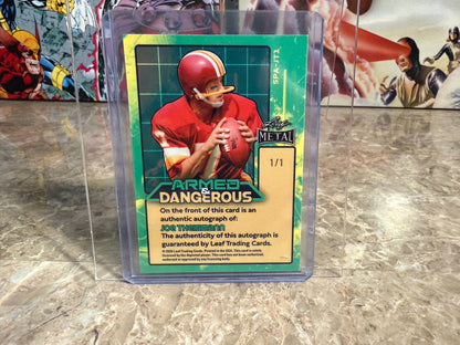 2026 Leaf Metal Joe Theismann Auto Armed & Dangerous Gold Super Prismatic 1/1