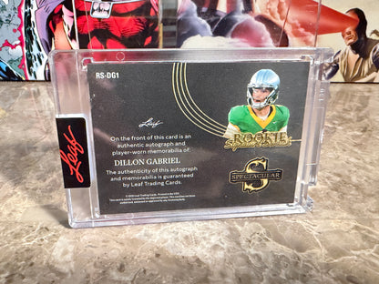 2026 Leaf Spectacular Football Rookie Signature Swatch Dillon Gabriel Silver /25