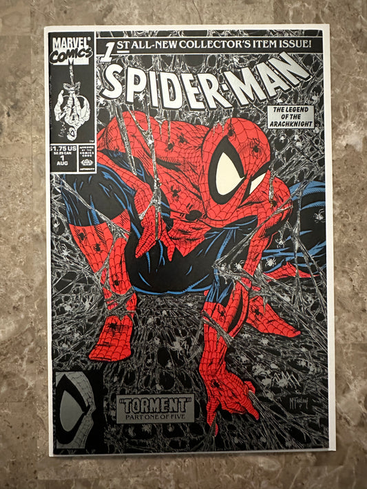 Spider-Man #1 Silver NM- 9.2-9.4 (1990 Marvel Comics)