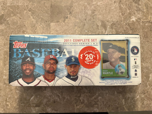 2011 Topps Baseball Complete Set Series 1 & 2 - Mickey Mantle Gold Chrome