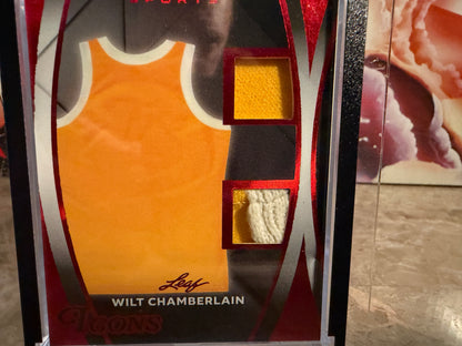 Wilt Chamberlain 2026 Leaf Ultimate Sports Icons Game-Used Multicolor Patch /4