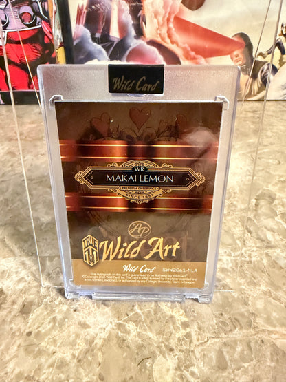 Makai Lemon 2026 Wild Card Wild Art 1/1 Gold Vinyl Auto