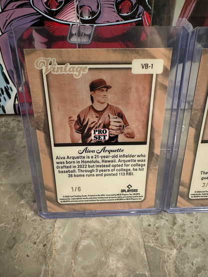 2026 Pro Set Aiva Arquette Vintage Pink Prismatic /6 & Silver Auto /25 Lot