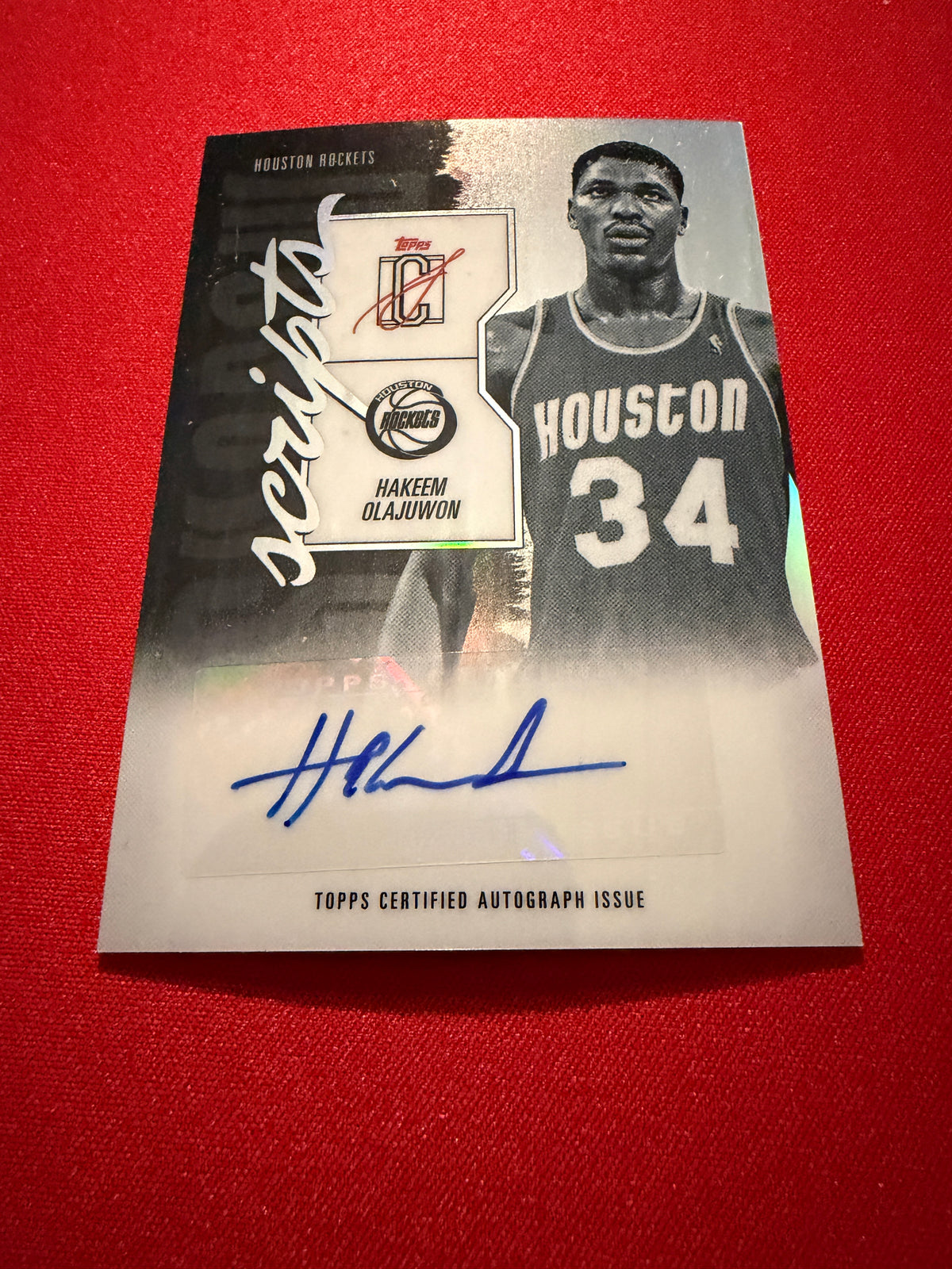 Hakeem Olajuwon 2025-26 Topps Signature Class Shadow Scripts Auto #SS-HO