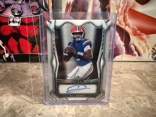 2026 Leaf Trinity DJ Lagway Metal Auto Silver Prismatic /45