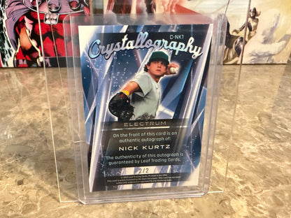 2026 Leaf Electrum Baseball Nick Kurtz Auto Crystallography Red w/ Gold Digital 2/2