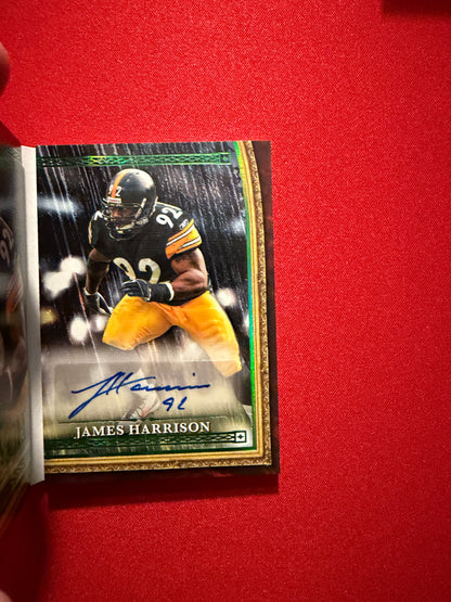 2026 Leaf Art of Sport James Harrison Diptych Auto Booklet Green 3/3 Bookend