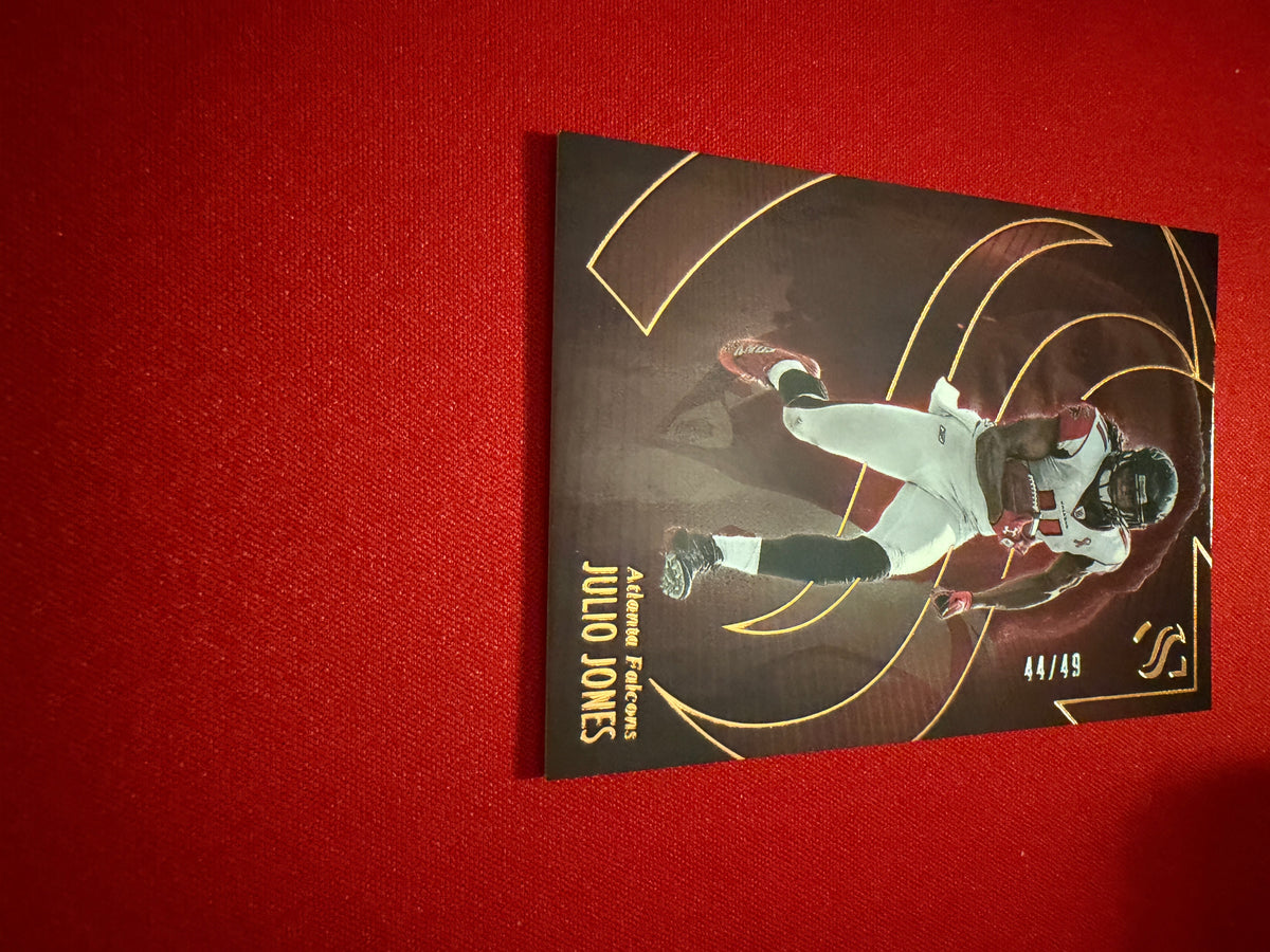 Julio Jones 2025 Panini Silhouette Jumbo Memorabilia /99 Base /49 2-Card Lot
