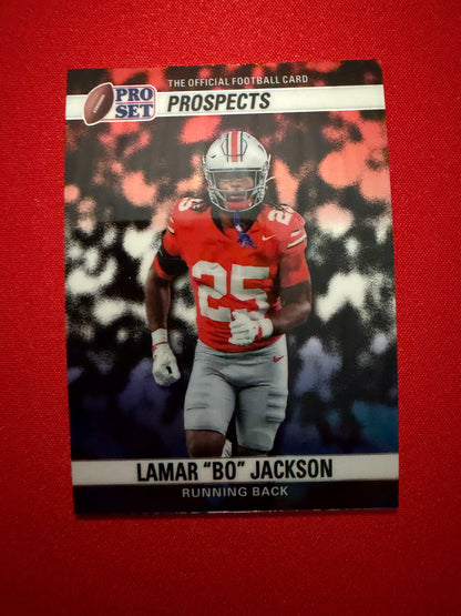 2026 Leaf Pro Set Lamar "Bo" Jackson 1989 Gold Super Prismatic 1/1 RWB 2-Card Lot