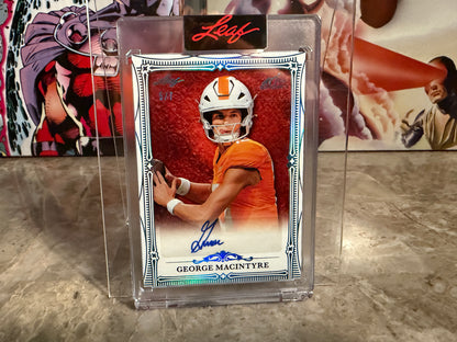 George MacInytre 2026 Leaf Art of Sport Base Auto Platinum /7