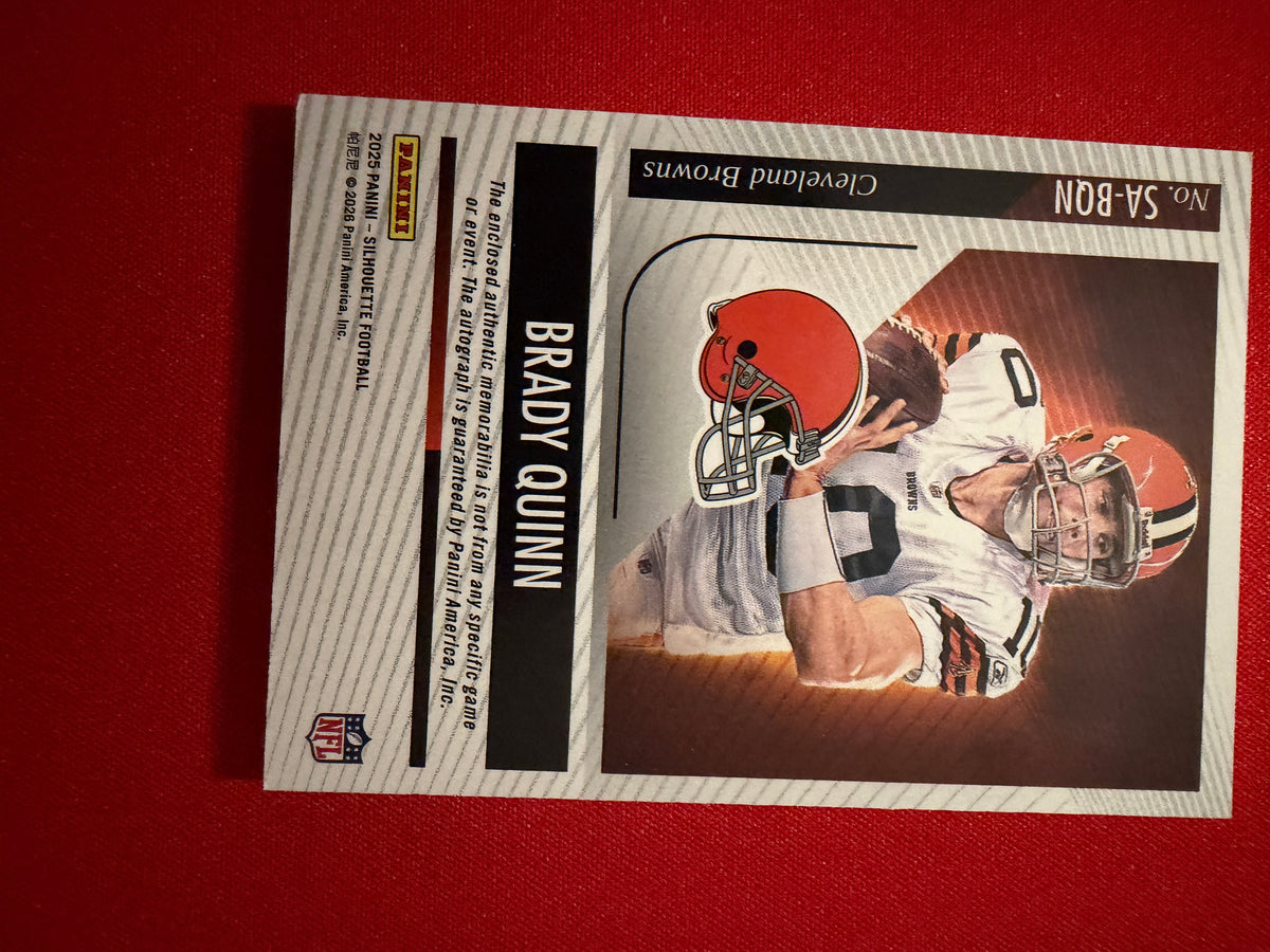 Brady Quinn 2025 Panini Silhouette Football Silhouette Autographs /75
