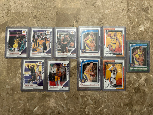 2024 Panini Donruss Basketball LA Lakers Team Set (10 cards)