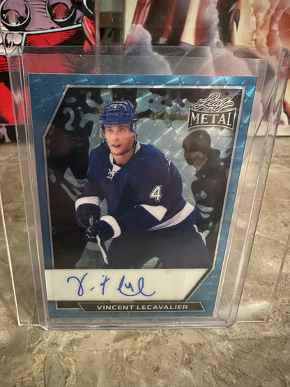 Vincent Lecavalier 2026 Leaf Metal Hockey Platinum Flood 1/1 AUTO Lightning
