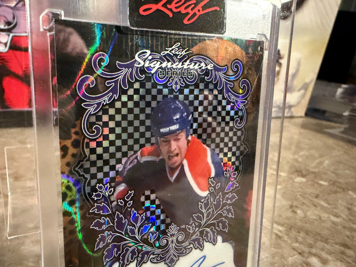 Mark Messier 2026 Leaf Signature Series Base Auto Purple Lava 1/1