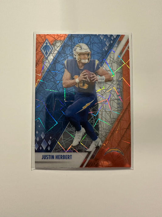 Justin Herbert #70 Orange Lazer 20/99 (2021 Panini Phoenix)